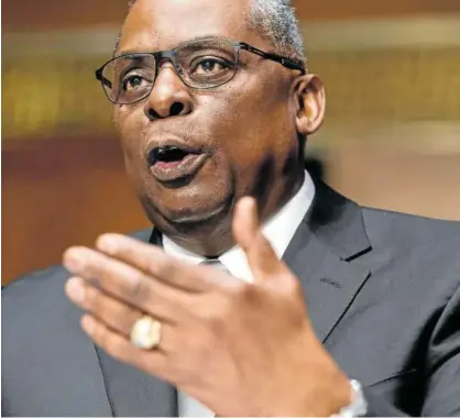  ?? Foto: Efe ?? El general retirado Lloyd Austin, ante el Comité de Servicios Armados del Senado en Washington.