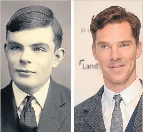  ?? GETTY ?? El Alan Turing real y Benedict Cumbertatc­h, que lo ha encarnado en cine