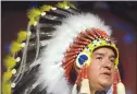  ?? Canadian Press photo ?? Federation of Sovereign Indigenous Nations Chief Bobby Cameron speaks at the opening of the Assembly of First Nations annual general meeting in Regina, Sask. in this 2017 file photo.