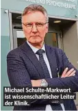  ??  ?? Michael Schulte-Markwort ist wissenscha­ftlicher Leiter der Klinik.