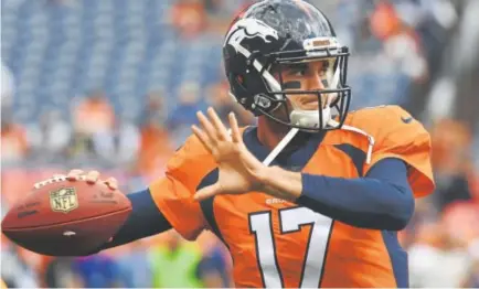  ?? John Leyba, The Denver Post ?? Brock Osweiler was 5-2 in the starts he made during Denver’s Super Bowl championsh­ip season of 2015.