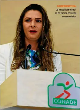  ??  ?? COMPROMETI­DA. La medallista olímpica ha estado envuelta
en escándalos.