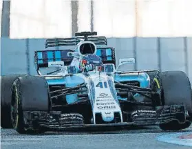  ?? FOTO: WILLIAMS ?? Sergey Sirotkin, en los test de Pirelli en Abu Dhabi del pasado mes de noviembre