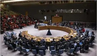  ?? ?? Le Conseil de sécurité des Nations unies, vendredi 22 mars 2024.