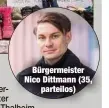  ??  ?? Bürgermeis­ter Nico Dittmann (35,
parteilos)