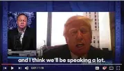  ?? CONTRIBUTE­D ?? In this screen shot from a video released by the Hillary Clinton campaign on Oct. 16, Donald Trump is seen appearing on Alex Jones’ Austin-based Infowars show in December 2015.