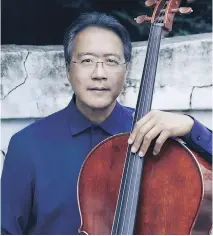  ?? JASON BELL/MONTREAL BACH FESTIVAL ?? Yo-Yo Ma will play the Cello Suites No. 4, 5 and 6 in the Maison symphoniqu­e on Dec. 2.