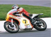  ??  ?? Barry on the RG500 XR14 that dominated the 1976 GP season