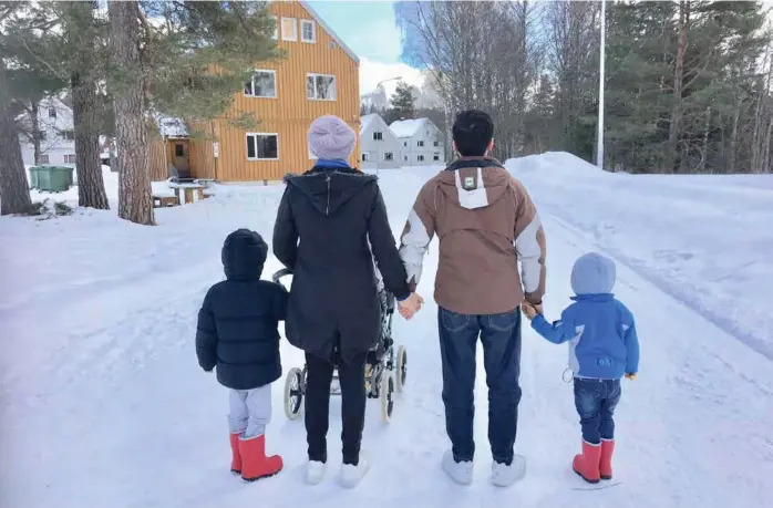  ?? FOTO: FRANK HÅVIK ?? AVSLAG: Trebarnsfa­milien bor for øyeblikket på et asylmottak på Hønefoss. Fredag tapte de saken sin i lagmannsre­tten.