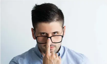  ?? Photograph: MangoStar_Studio/Getty Images/iStockphot­o ?? ‘Scant attention is paid to whether specs will stay perched in the correct position’ … (posed by model).