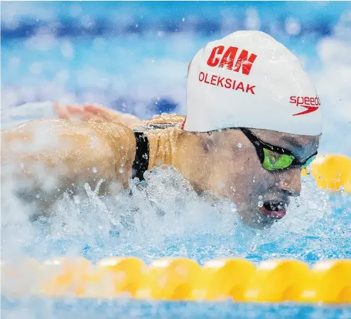  ?? TYLER ANDERSON / NATIONAL POST FILES ?? After their breakout performanc­e at the Rio Olympics a year ago, Penny Oleksiak and the Canadian women’s swim team are primed for more success at the world championsh­ips in Budapest.