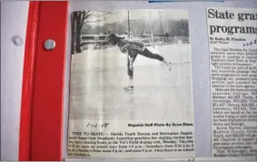  ?? CARLY STONE - MEDIANEWS GROUP ?? In January 1988, Oneida Youth Bureau and Recreation Department Supervisor Stephanie Argentine skates at the Vets Field skating rink.