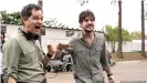  ??  ?? The show's creator Carlos Saldanha (left) with protagonis­t Marco Pigossi (right) behind the scenes in Rio de Janeiro