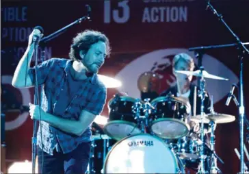  ?? KENA BETANCUR / AFP ?? Eddie Vedder from Pearl Jam performs in New York on September 26, 2015.