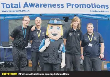  ??  ?? BUSY STATION TAP at Halifax Police Station open day, Richmond Close