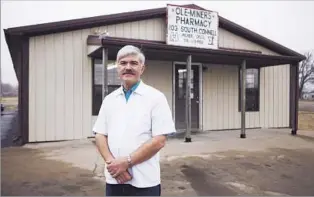  ?? Nathan Papes For The Times ?? ‘LIGHTS OUT LINDERMAN’ Gary Linderman, who operated Ole Miners Pharmacy, stayed behind while others left Picher, Okla., declared a Superfund site because of its lead and zinc mines and devastated by a tornado.