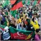  ?? AP/PTI ?? Supporters of opposition political parties, hold a protest against alleged vote-rigging, near the Sindh assembly in Karachi, Pakistan, on Saturday