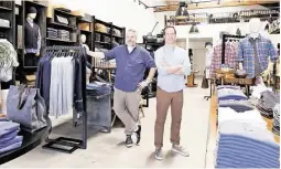  ?? Courtesy photo ?? Steve Shuck, left, and Don Weir are co-founders of Stag menswear store, originally founded in Austin, which opened in Houston in May.