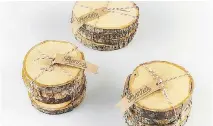  ?? ONTARIO WOOD ?? Maker House Co. created these Live Edge Wood Coasters crafted from fallen tree branches, which makes each set unique.