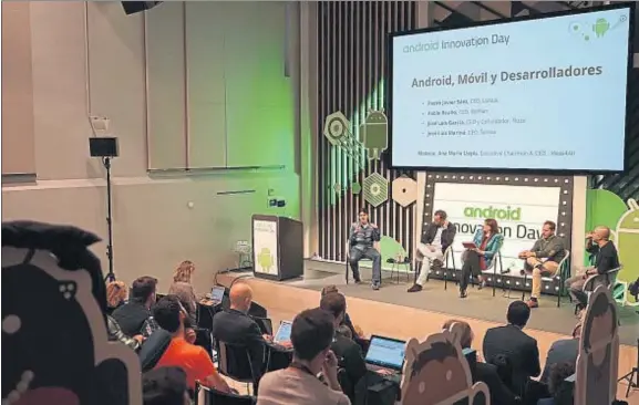  ?? F. BRACERO ?? Participan­tes profesiona­les en la jornada Android Innovation Day, ayer en Madrid