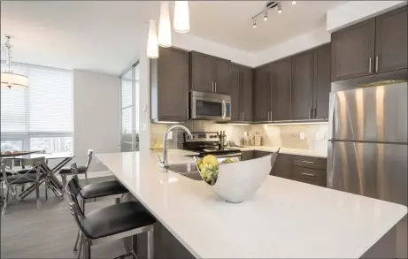  ??  ?? Step right into lavish apartment living with these luxury rental suites at The Cooperage North and South, and The Onyx North and South towers! Spectacula­r views of Urban Uptown living and Waterloo Park, centered in the most sought-after location in...