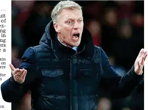  ?? GETTY IMAGES ?? Uninspirin­g: Moyes lost the faith of his players