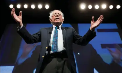  ??  ?? Bernie Sanders: ‘Clearly we need a cultural revolution in this country to change workplace attitudes and behavior.’ Photograph: Michael Reynolds/EPA