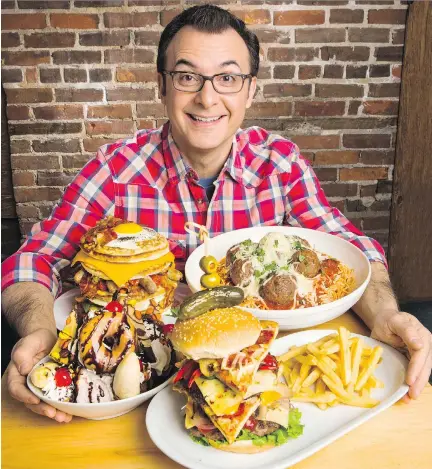  ?? FOOD NETWORK CANADA ?? You Gotta Eat Here! host John Catucci, has learned to pace himself or pay the price in pounds as he samples the best that restaurant­s have to offer, both at home in Canada and abroad. ‘I can't eat everything, even though I want to,' he say. ‘It's a...