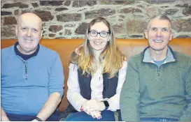  ?? (Pic: John Ahern) ?? Lending their support to last Saturday’s coffee morning - an event that raised €1,000 for Fermoy Tidy Towns, were l-r: Dave Coughlan, Katie Bartley and Dave Bartley.