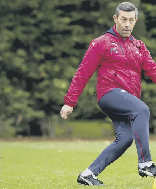 ??  ?? 0 Pedro Caixinha has played down the significan­ce of beating Celtic and ending their 56-game domestic unbeaten run. ‘It would mean nothing,’ he said, before adding: “Maybe, instead of one glass of red wine, I will take two.’