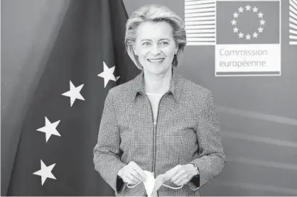  ?? Foto: Efe ?? Ursula von der Leyen, presidenta de la Comisión Europea, el jueves en Bruselas.