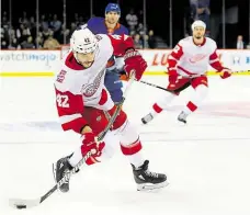  ?? Foto: Getty Images ?? Pozor, střílí Frk! Tvrdá rána Martina Frka je v Detroitu vyhlášená, český útočník by pro reprezenta­ci mohl být platný v přesilovká­ch.