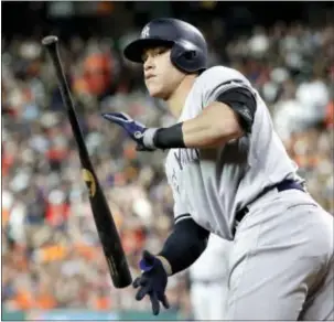  ?? THE ASSOCIATED PRESS ?? Aaron Judge, who leads MLB with 27 home runs, confirmed Monday he will participat­e in the Home Run Derby, as will teammate Gary Sanchez.