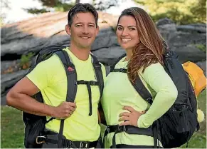  ??  ?? Miami Beach lifeguards Brittany Austin and Lucas Bocanegra.