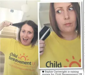  ??  ?? Sophie Cartwright is raising money for Child Bereavemen­t UK