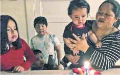  ?? ?? ‘SORRY, PEDRO’: Pedro Panjon (top) grieves Friday with loved ones at St. Peter’s Cemetery in Danbury, Conn., over the coffins of his dead wife and three children after the mom, Sonia Loja, strangled her kids — Jonael, Joselyn and Junior (pictured) — and then took her own life.