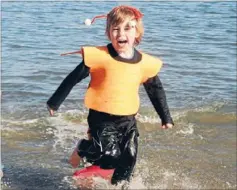  ??  ?? In his element: Plimmerton Kindergart­en kid and part-time lobster Tom Henderson, 3, is raring to participat­e in this year’s mid-winter dip fundraiser.