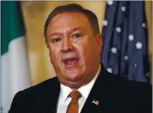  ??  ?? Ex-Secretary of State Mike Pompeo denied commiting ethics violations contained in a report by the State Department’s internal watchdog.