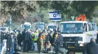  ?? (Marc Israel Sellem/The Jerusalem Post) ?? THE TERROR ATTACK at Armon Hanatziv’s Haas Promenade in Jerusalem on January 8.