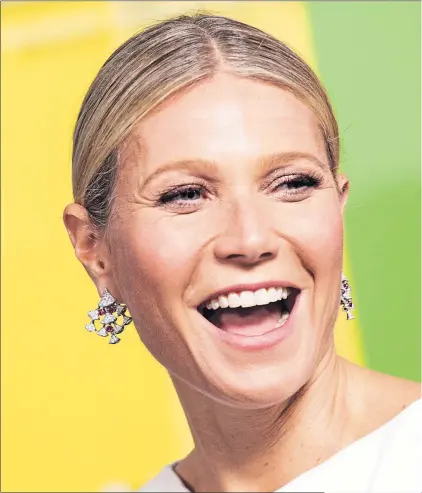  ??  ?? Movie star and lifestyle guru Gwyneth Paltrow arrives at a charity event in Los Angeles in 2019