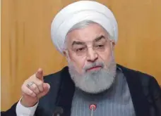  ??  ?? Rouhani pledged that Iran’s nuclear activity will “certainly be peaceful” and remain under IAEA supervisio­n.