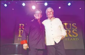  ?? Erik Verduzco Las Vegas Review-journal @Erik_verduzco ?? Bucky Heard, left, and Bill Medley of the Righteous Brothers in 2020 after a streaming series with Broadway World at The Space.