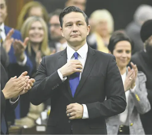  ?? JUSTIN TANG / THE CANADIAN PRESS ?? Conservati­ve Leader Pierre Poilievre seems destined to become the next prime minister of Canada as the prospect of
the scary Conservati­ve leader loses steam after almost a decade of Justin Trudeau, Chris Selley writes.