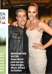  ??  ?? BERÜHMTER VATER Sven Martinek hat sieben Kinder, eines davon ist Esther