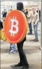  ?? PHOTO: REUTERS ?? Bitcoin’s philosophi­cal ideal is maintainin­g an open, indestruct­ible, unalterabl­e record of transactio­ns.