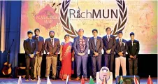  ?? ?? The Executive Committee of RichMUN ’23 with New Zealand’s High Commission­er for Sri Lanka and the Maldives, Michael Appleton.