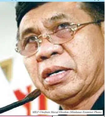  ??  ?? MILF Chieftain Murad Ebrahim (Mindanao Examiner Photo)