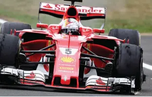  ??  ?? Tyre failure ruined Sebastian Vettel’s day at Silverston­e Mark Thompson / Getty Images