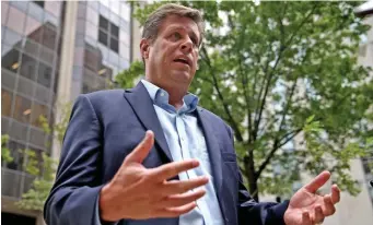  ?? MATT sTonE / hErAld sTAff filE ?? IN THE RACE: Republican gubernator­ial candidate Geoff Diehl hopes to defeat Gov. Charlie Baker.