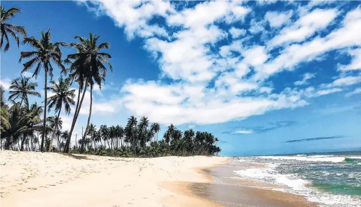  ?? PHOTOS: GETTY IMAGES ?? Golden sands . . . Busua Beach in the western region of Ghana.